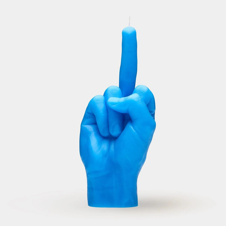 F*ck You Hand Gesture Candles CANDLEHAND Blue  