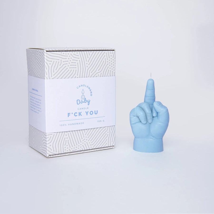 F*ck You Baby Hand Gesture Candles CANDLE HAND Blue  